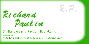 richard paulin business card